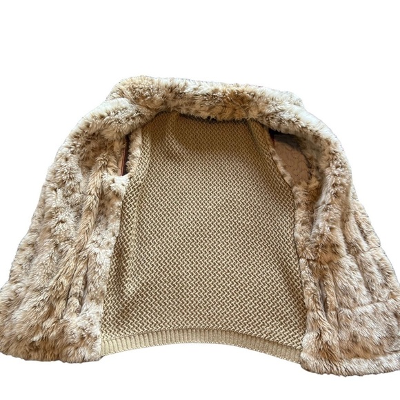 Bagatelle Reversible Faux Fur/Stretch Knit Quilted Puffer Zip Up Vest Size M - Picture 3 of 7